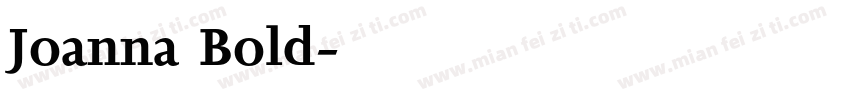 Joanna Bold字体转换